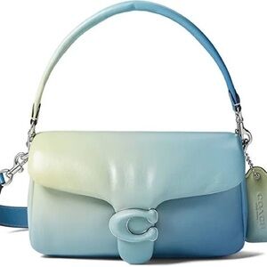 COACH Pillow Tabby 26  Aqua Leather Shoulder
